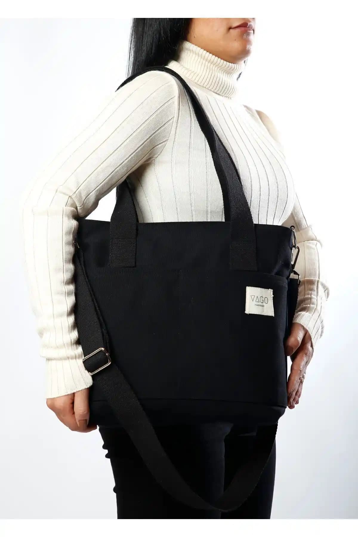 VAGO COLLECTION Kanvas Çanta Kolej Modeli Dayanıklı ve Şık Tasarım