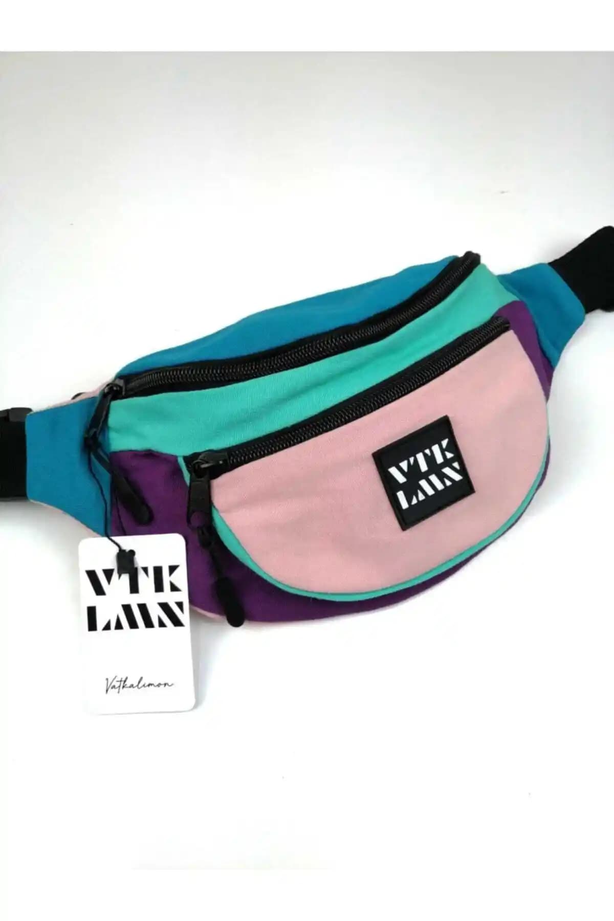 Vatkalimon Renkli Unisex Omuz ve Bel Çantası Günlük Kullanım İçin Pratik ve Şık Tasarım