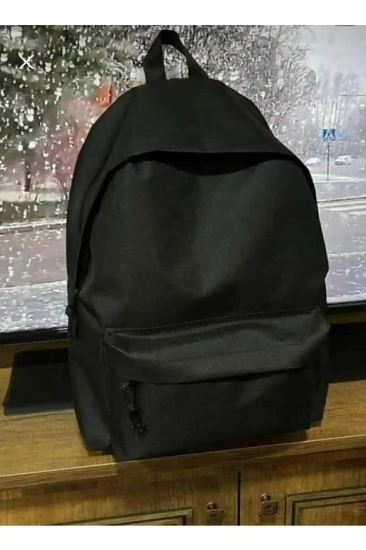 VİABAG Siyah Günlük Unisex Sırt Çantası Modern ve Dayanıklı Tasarım