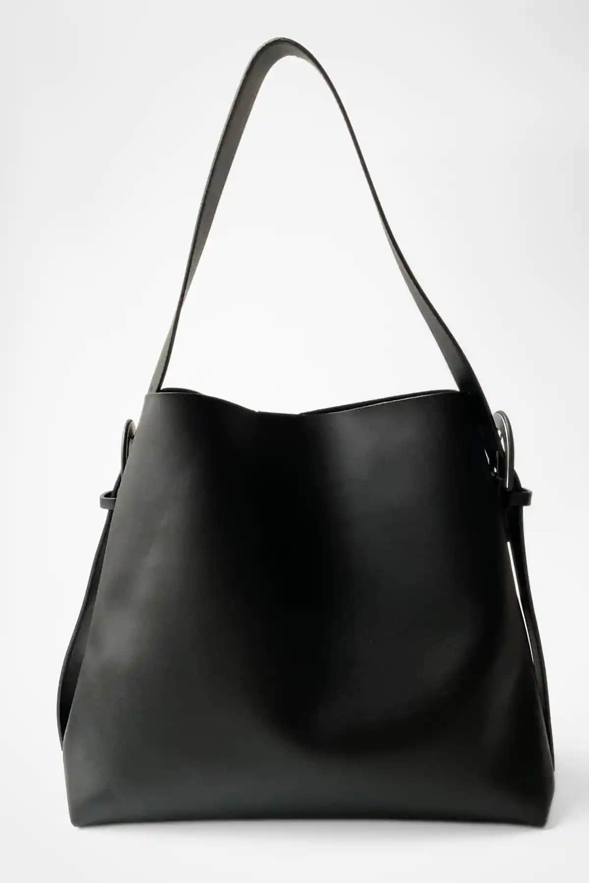 Yuka Atelier Nomu Toka Siyah Büyük Kadın Shopper Çanta Şıklık ve İşlevselliğin Buluşması