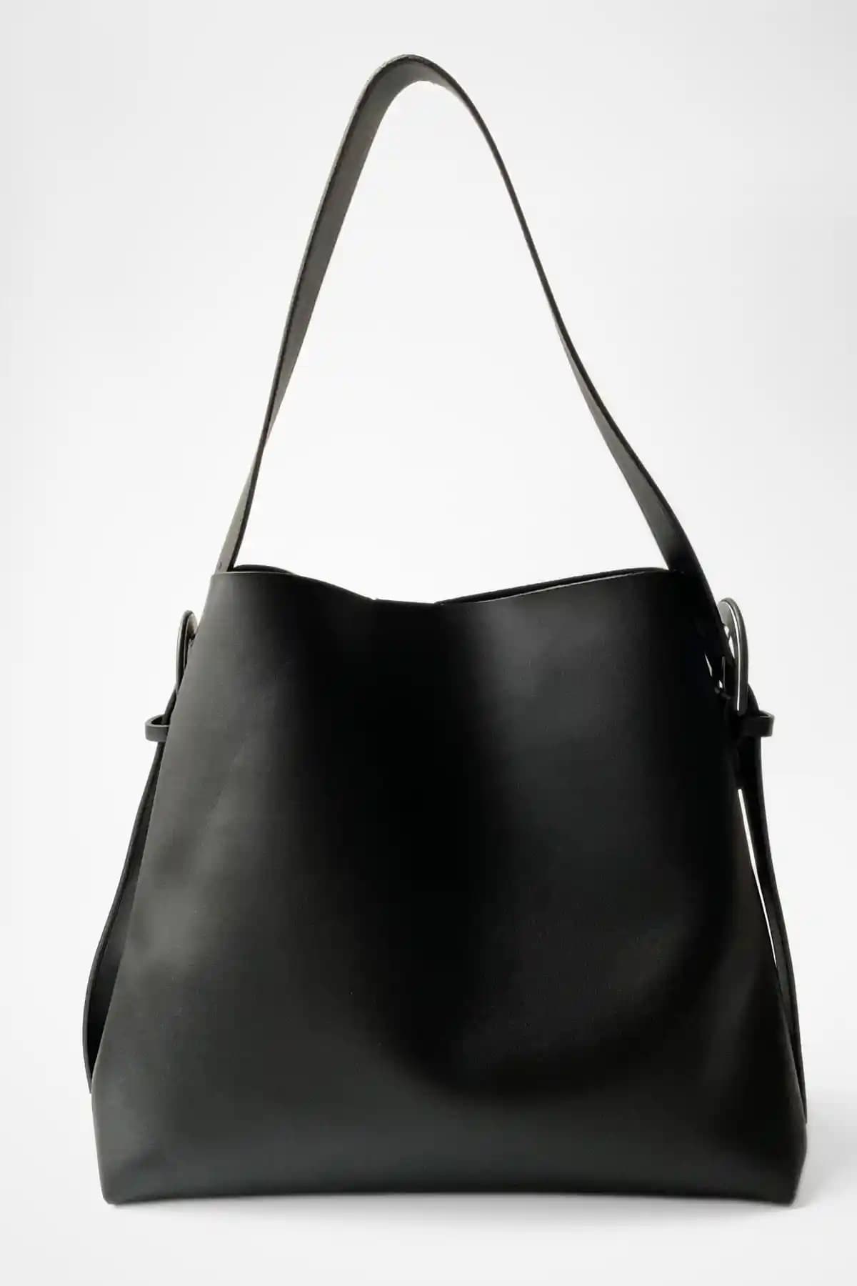 Yuka Atelier Nomu Toka Siyah Büyük Kadın Shopper Çanta Şıklık ve İşlevselliğin Buluşması