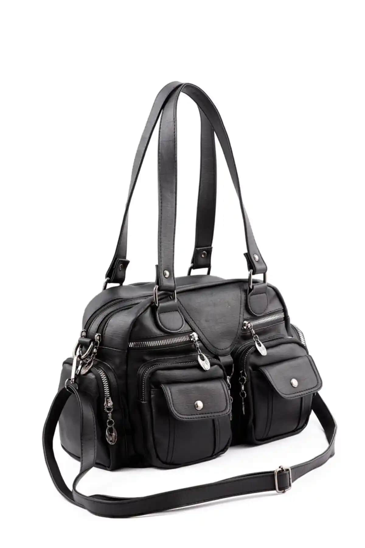 BAGzy ve samilon Kadın Siyah Yıkama Deri Çok Gözlü Çanta Karşılaştırması