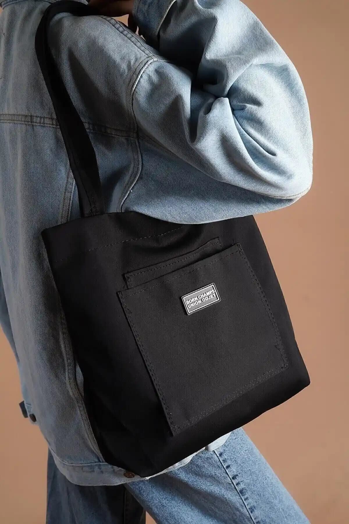 Kadın Siyah Bez Kumaş Çantalar Karşılaştırması: IŞILTI COLLECTİON ve Midlemist Modelleri