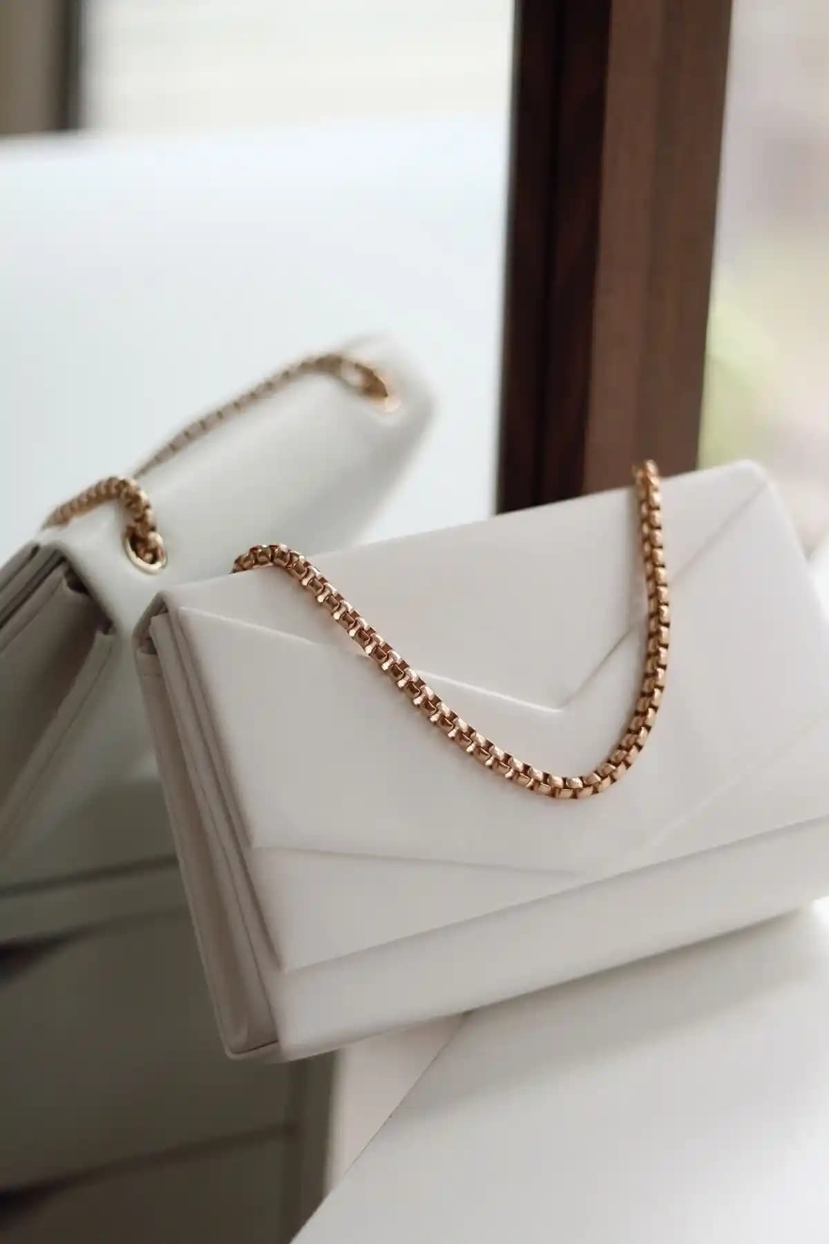 Moom Bag Kadın Zarf Kutu Omuz Çantaları Karşılaştırması Beyaz ve Yeşil Modeller