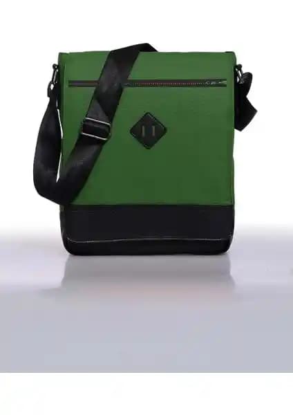 Bagorama Unisex 11 İnç Dikey Postacı Çantası Yeşil Renkli Günlük Kullanım İçin