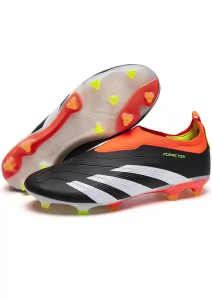 Lucky Star Bağcıksız Profesyonel Futbol Ayakkabısı Siyah Renk ve Üstün Özellikler ile Performansı Artırır