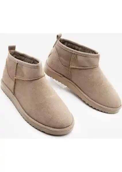 Marjin Kadın Kürklü Günlük Bot Pasep Vizon Süet Şıklık ve Konfor Sunar