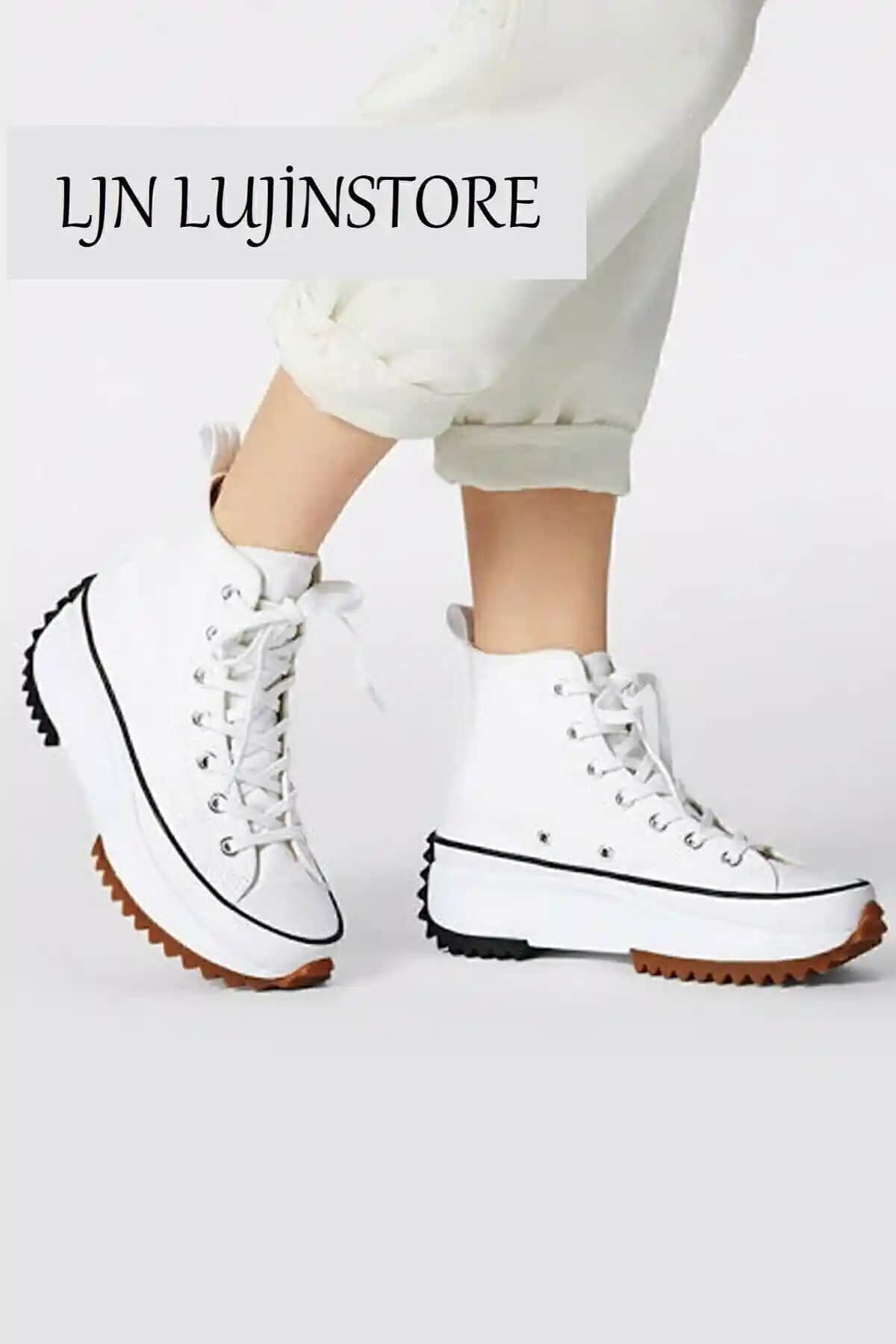 Adasu Wanderson Run Star Beyaz Unisex Canvas Spor Ayakkabısı Şıklık ve Konfor Bir Arada