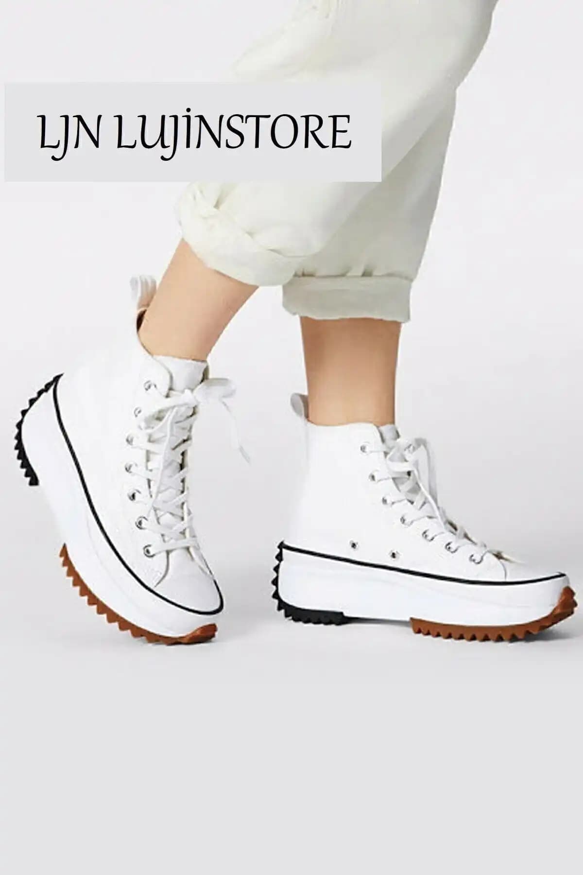 Adasu Wanderson Run Star Beyaz Unisex Canvas Spor Ayakkabısı Şıklık ve Konfor Bir Arada