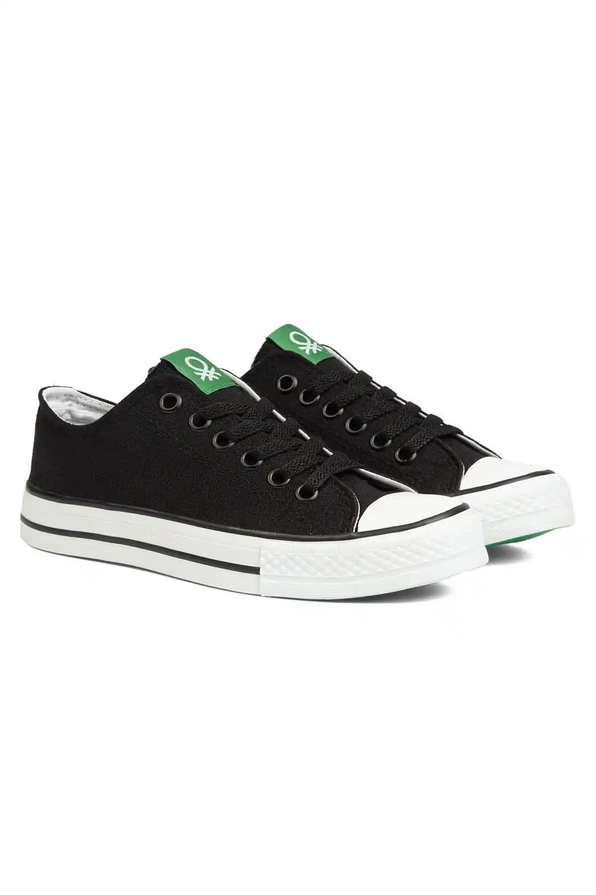 Benetton Siyah Kadın Spor Ayakkabısı - Günlük Rahat ve Şık Tasarım