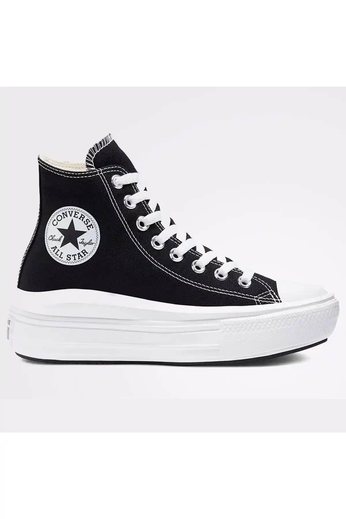 Converse Chuck Taylor All Star Move Kadın Siyah Spor Ayakkabı Modern ve Rahat Tasarım