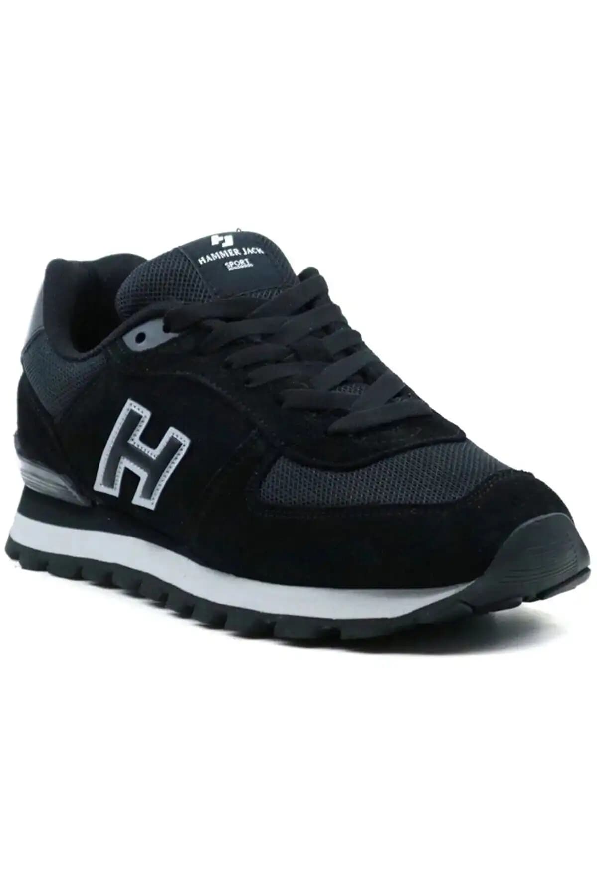 Hammer Jack Siyah Unisex Günlük Spor Ayakkabı Şıklık ve Konfor Sunar