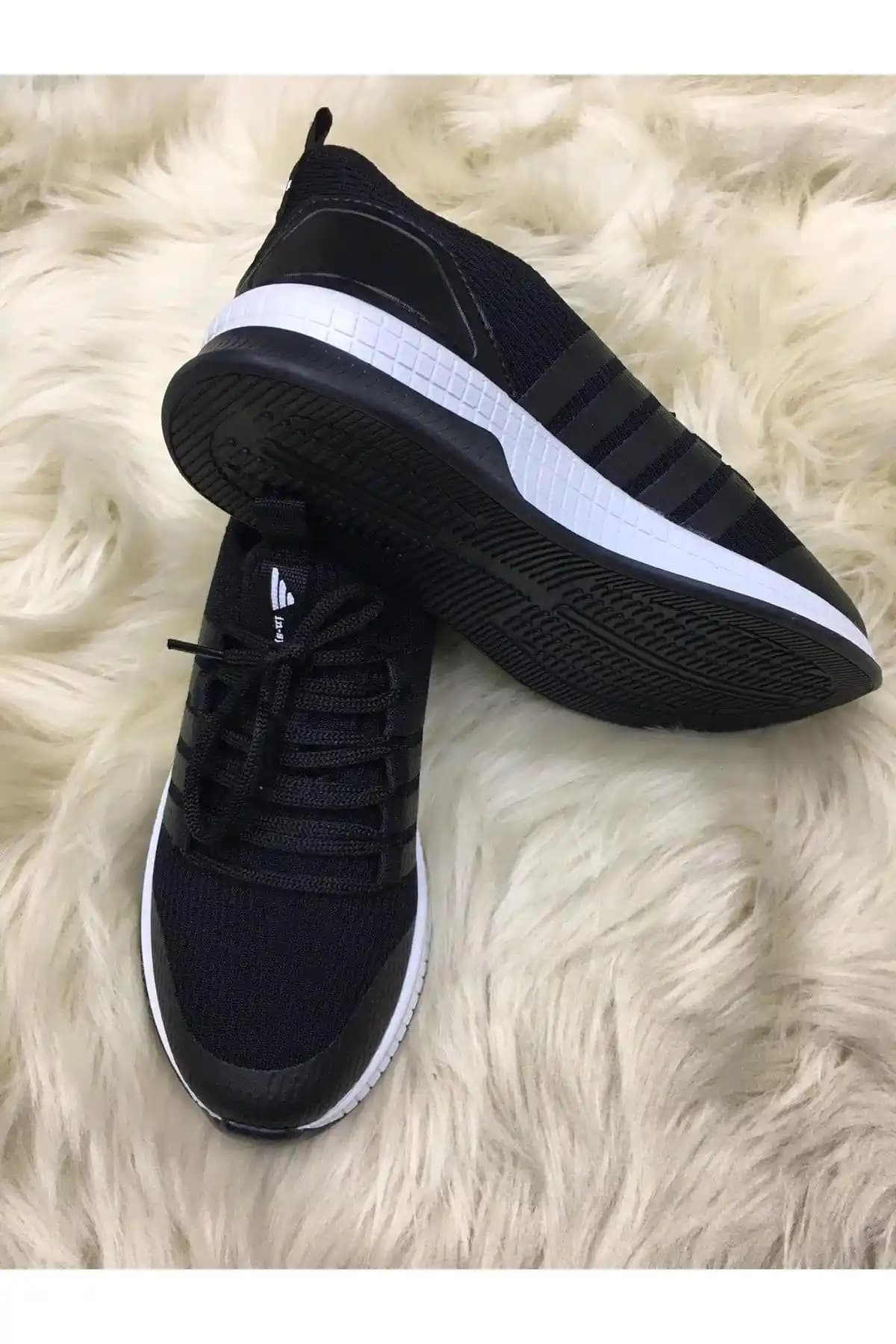 İNFİNİTE Siyah Unisex Spor Ayakkabı Günlük ve Spor Aktiviteleri İçin Uygun