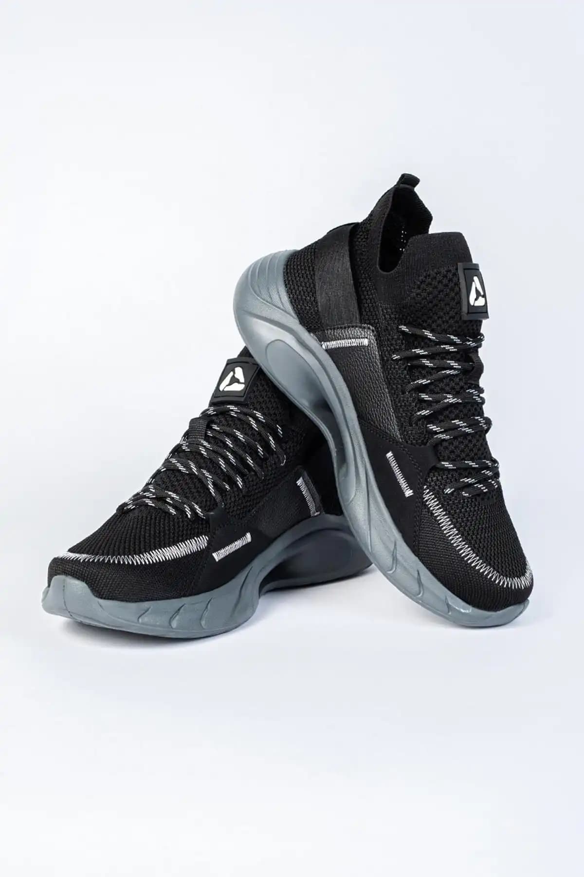 Letoone Ritim Siyah Unisex Sneaker Ayakkabı - Şık ve Konforlu Günlük Spor Modeli