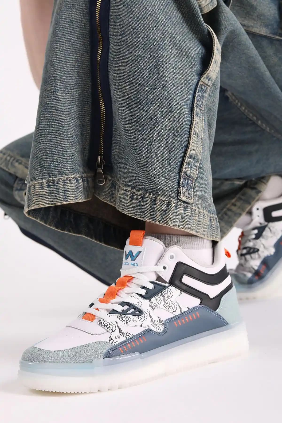 NORTH OF WILD Almost Unisex Sneakers Beyaz Şık ve Konforlu Günlük Ayakkabı