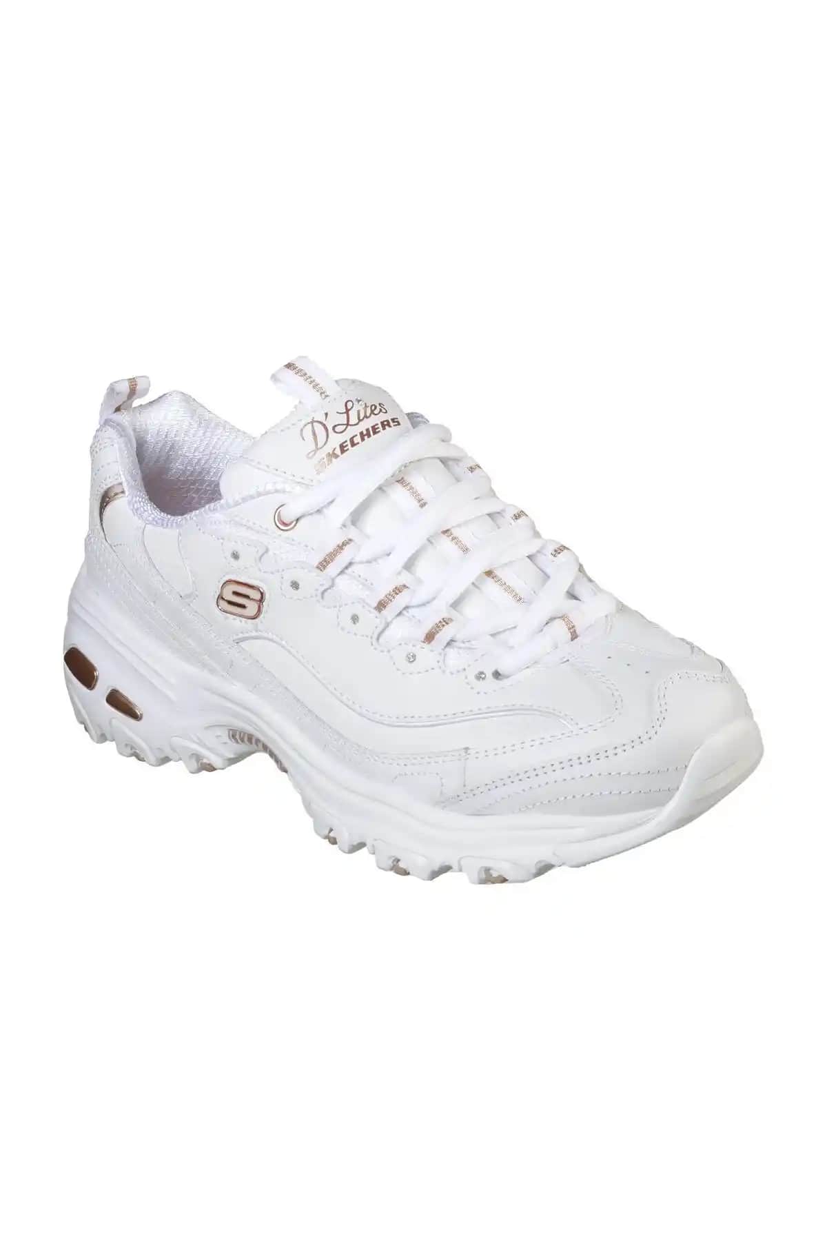 Skechers D'LİTES FRESH START Kadın Beyaz Sneakers Konfor ve Şıklık Bir Arada