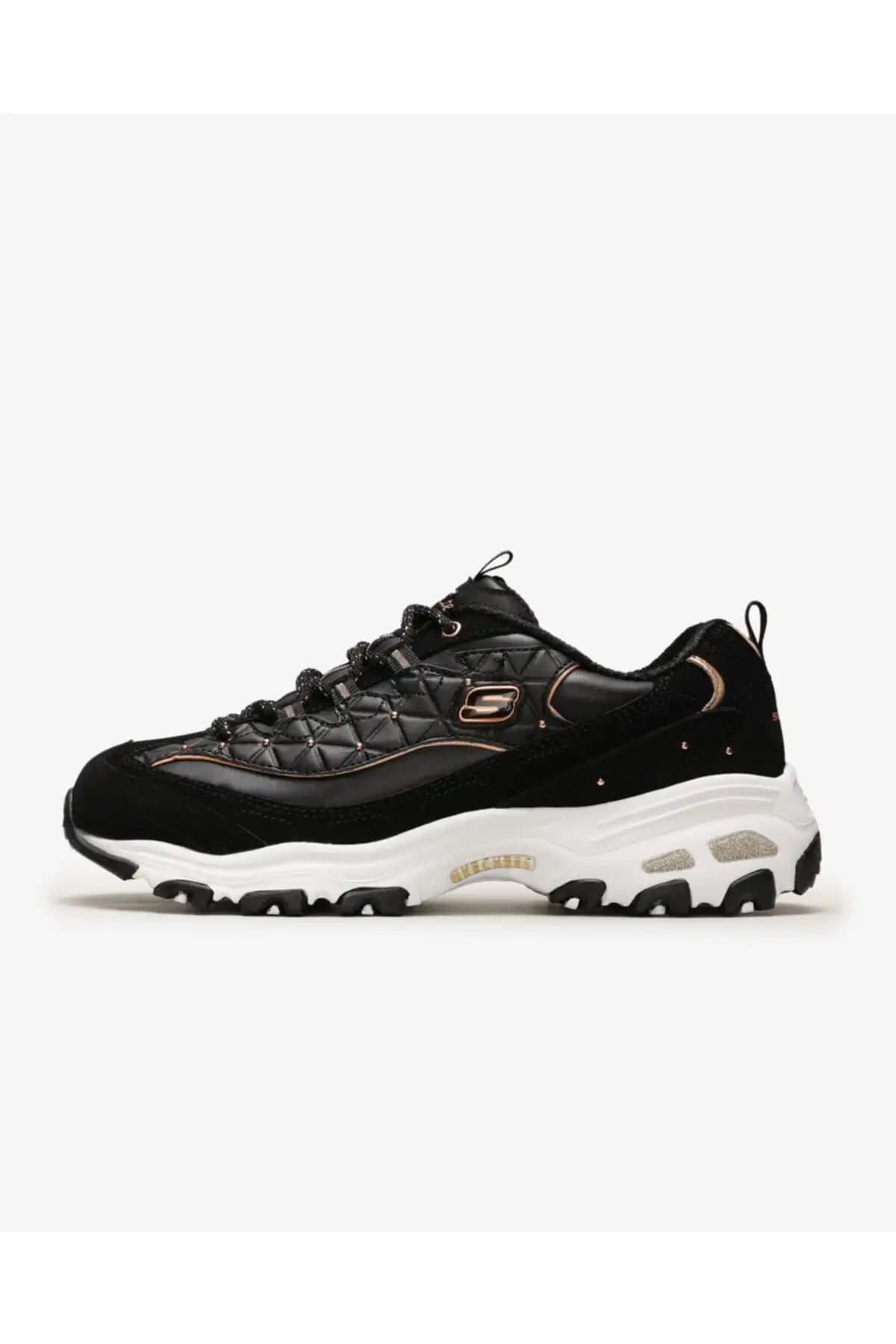 Skechers D'LITES Glamour Feels Kadın Siyah Sneakers Şık ve Rahat Günlük Kullanım için