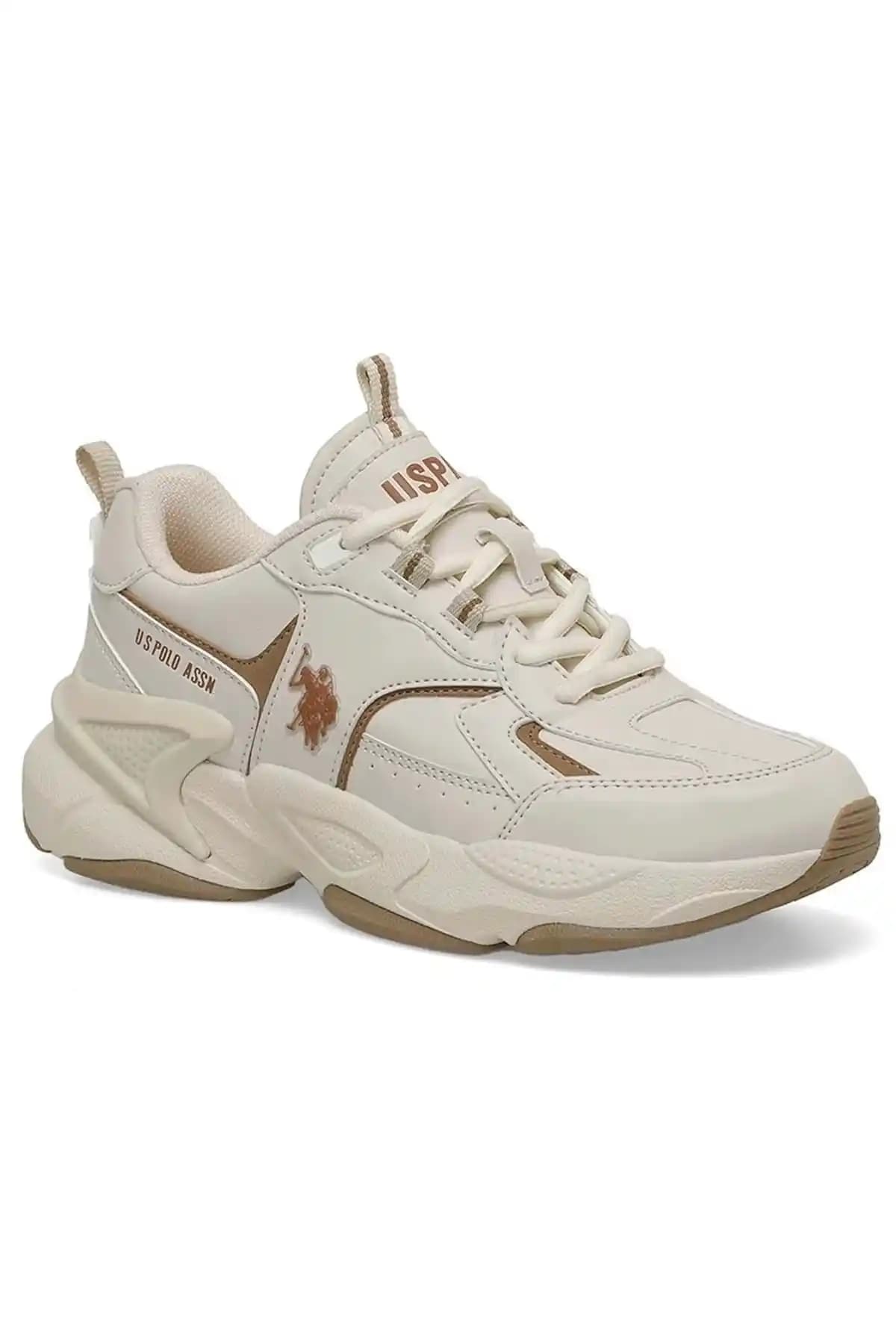 U.S. Polo Assn. Isabella Unisex Spor Ayakkabı Bej Renkli Günlük Kullanım İçin