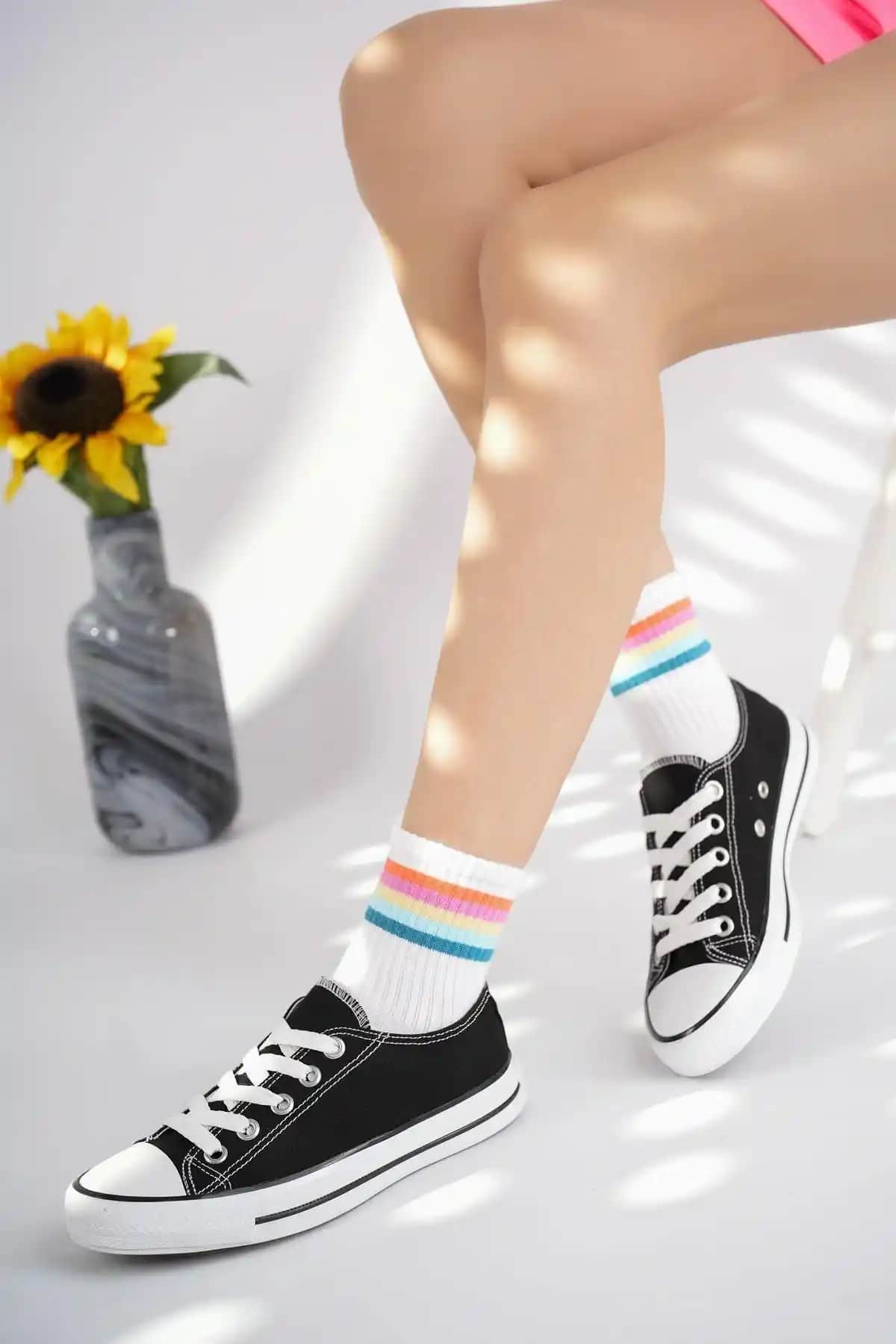 XStreet Kısa Unisex Keten Spor Ayakkabı Günlük Kullanım İçin Şık ve Konforlu Tasarım