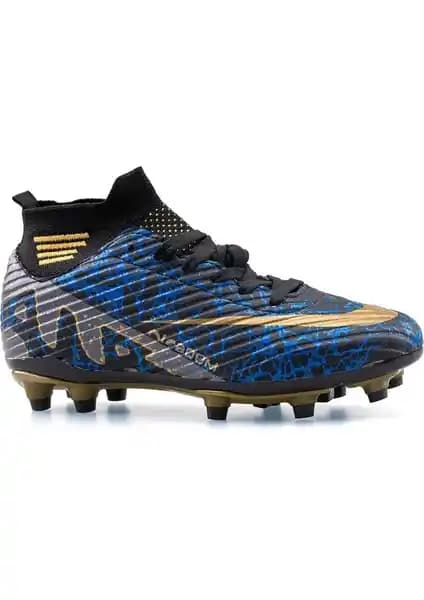 Air Laliga Krampon Çoraplı Spor Ayakkabısı Siyah Füme Desenli Performans Artırıcı