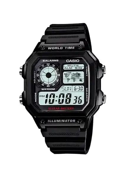Casio AE-1200WH-1AVDF Erkek Dijital Saat: Dayanıklı ve Çok Fonksiyonlu Tasarım
