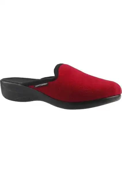 Ceyo Ramona -3 Kırmızı Süet Kadın Terlik: Şıklık ve Konforun Bir Arada Sunulduğu Tasarım