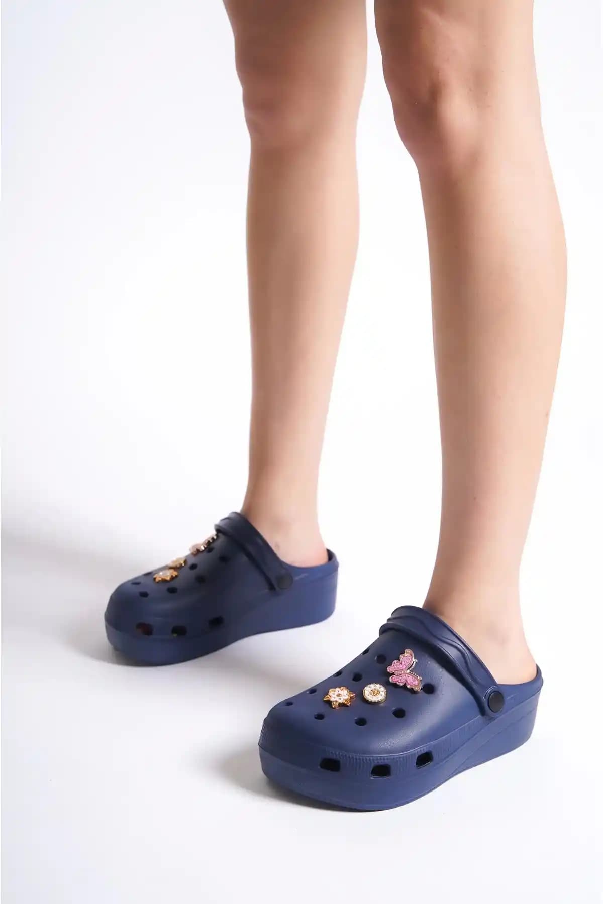 EFW Estate Masaj Tabanlı Lacivert Günlük Terlik Sağlık ve Hizmet Sektörü İçin Uygun