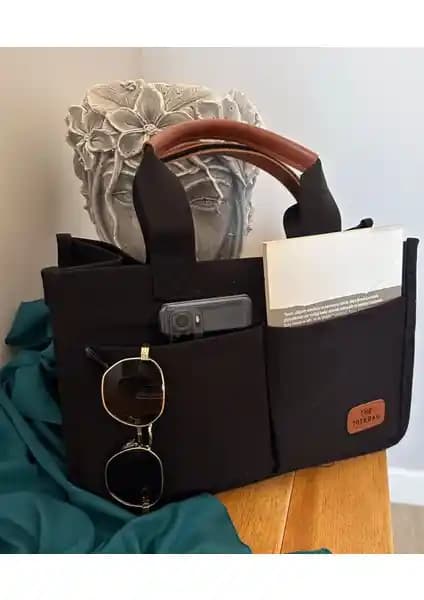 Gabiess Kadın Kanvas Siyah Renk Tote Bag Günlük Kullanım İçin Şık ve Dayanıklı Tasarım