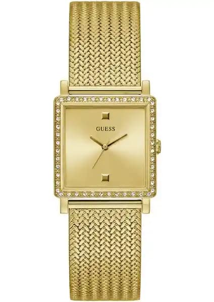 Guess GUU1388L2M Kadın Şık ve Zarif Altın Renkli Kare Kasa Saat
