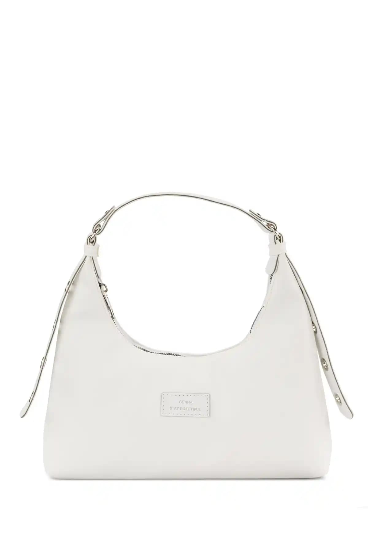 Housebags Kadın Beyaz Baguette Çanta Günlük Şıklık ve Fonksiyonellik İçin Uygun Tasarım