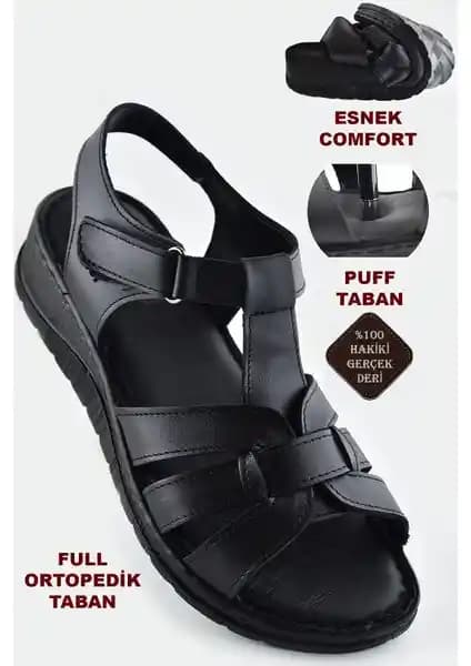 İspartalılar 8150 Tam Ortopedik Hakiki Deri Kadın Sandaletleri Yaz Ayları İçin Uygun