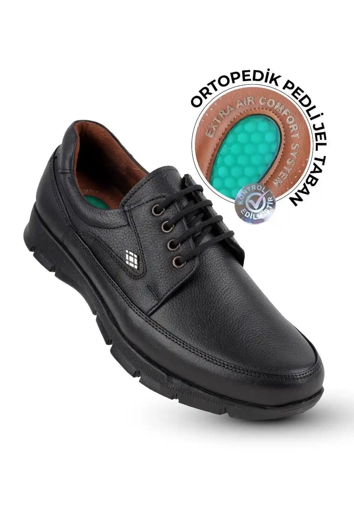 KAPTAN JUNIOR Ortopedik Deri Kışlık Erkek Ayakkabısı Şıklık ve Konforu Bir Arada Sunar