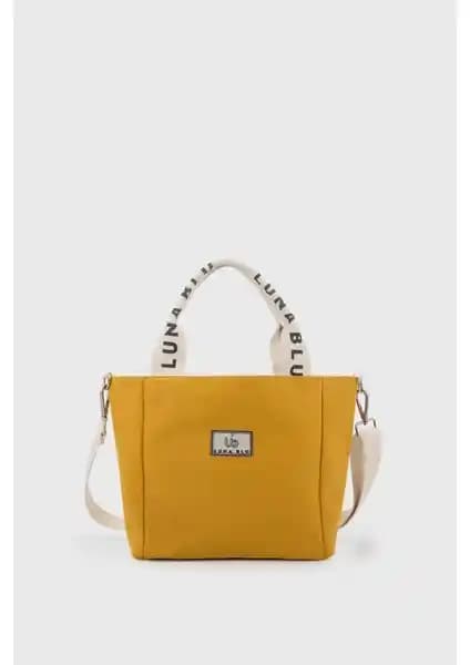 Lunablu Kadın Sarı Mini Kanvas Tote Çanta Günlük Kullanım ve Şıklık İçin Uygun
