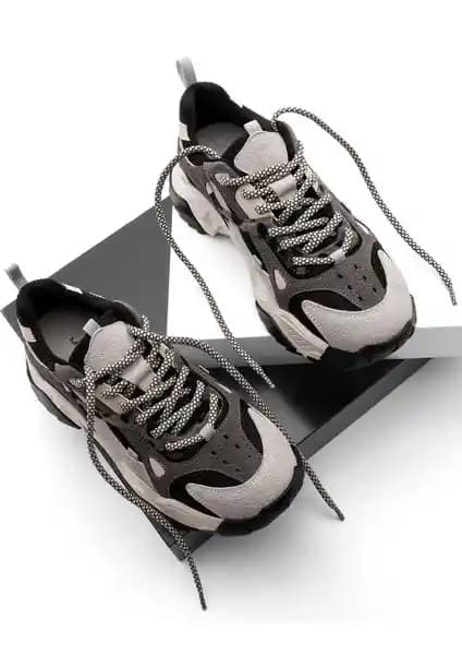 Marjin Edisa Siyah Kadın Yüksek Taban Sneaker Günlük Şıklık ve Konfor Sunar