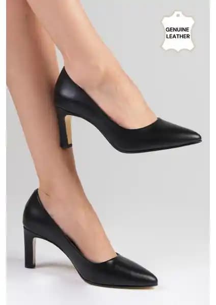 Mio Gusto Beliz Hakiki Deri Siyah Kadın Stiletto Ayakkabı Detayları ve Özellikleri