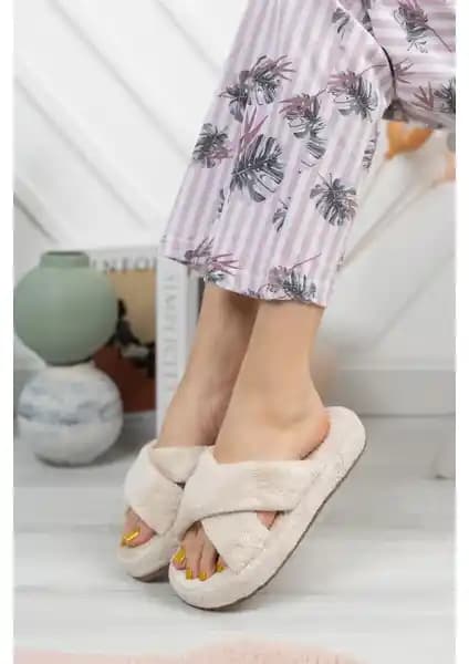 ModaFrato Smt-02 Kadın Çapraz Ev Terliği Konfor ve Şıklık Sunar