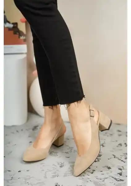 Muggo GZHW711 Kadın Arkası Açık Günlük Topuklu Ayakkabı: Şıklık ve Konforun Buluşması