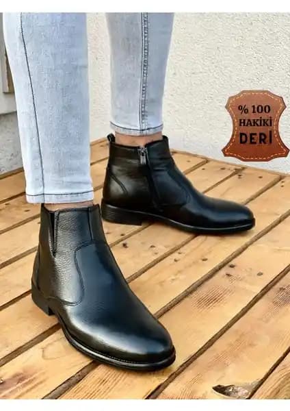 Muggo Men M027 Hakiki Deri Erkek Botları Şıklık ve Dayanıklılığı Bir Arada Sunar