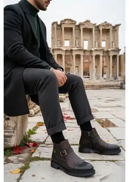 Muggo Rodriguez Fermuarlı Kürklü Erkek Bot: Şıklık ve Konfor Sunan Kış Ayları İçin Tasarım