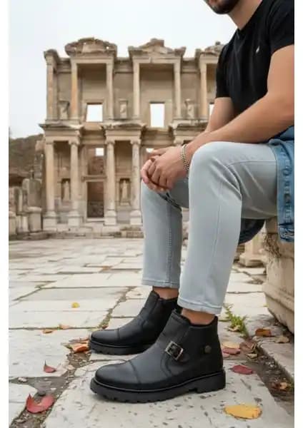 Muggo Rodriguez Fermuarlı Kürklü Erkek Botu: Kışa Dayanıklı Şık ve Fonksiyonel Tasarım