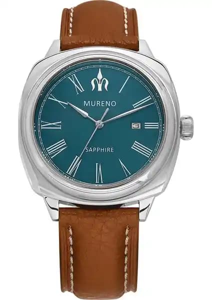 Mureno Safir Cam Erkek Kol Saati 10 ATM Su Geçirmez Hakiki Deri Klasik Tasarım