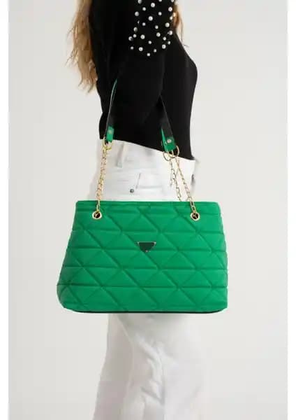 Nbi Bags Siyah Kapitone Çanta Geniş İç Hacim ve Çok Bölmeli Tasarım