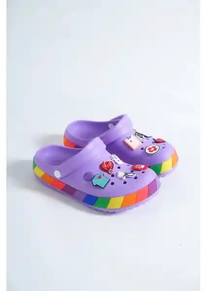 Ozyo Samesa Mor Aksesuar Detaylı Kadın Terlikleri Günlük ve Plaj Kullanımı İçin