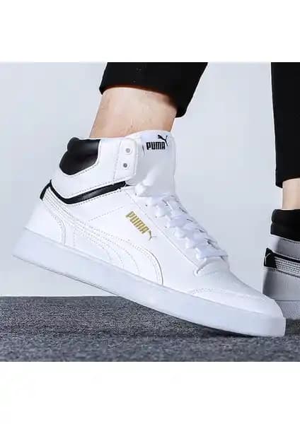 Puma Shuffle Mid Beyaz Erkek Sneaker: Günlük Şıklık ve Konfor Sunan Modern Tasarım