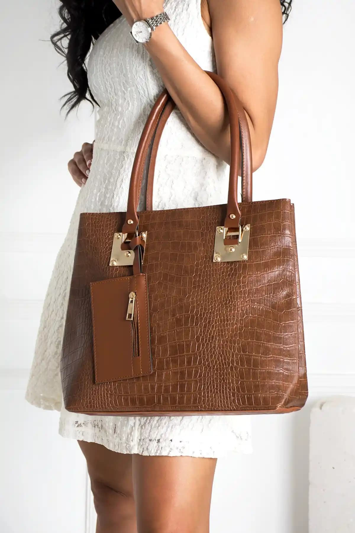 Reddington Kadın Kroko Desen Büyük Boy Çanta Modern ve Dayanıklı Tasarım