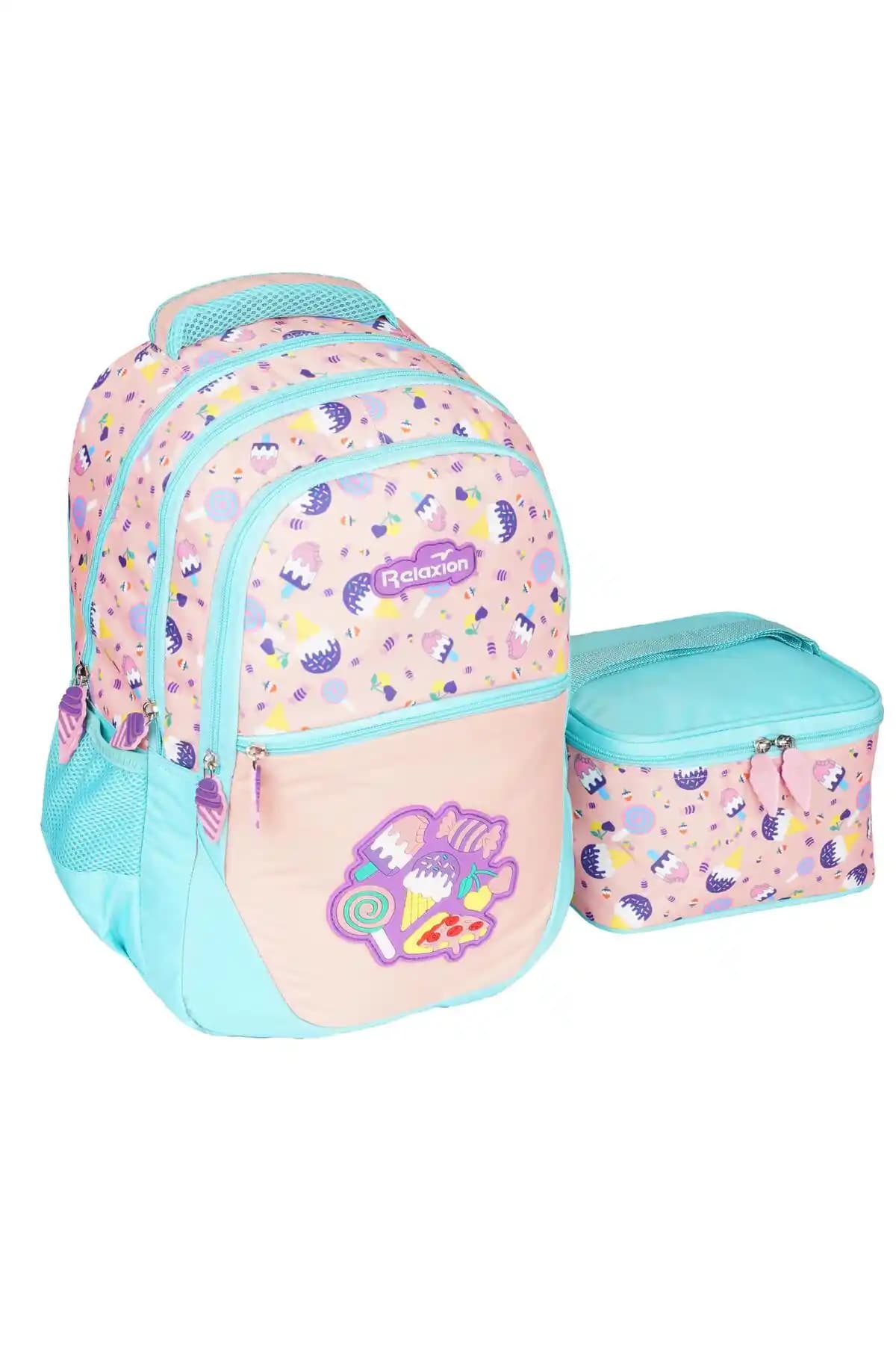 Relaxion Pudra Dondurmalı İlkokul Çantası: Güvenli ve Şık Çocuklar İçin Tasarlanmış Renkli Sırt Çantası