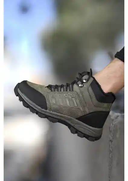 Riccon Haki Erkek Kürklü Bot 0012X6: Kış İçin Dayanıklı ve Şık Erkek Botları