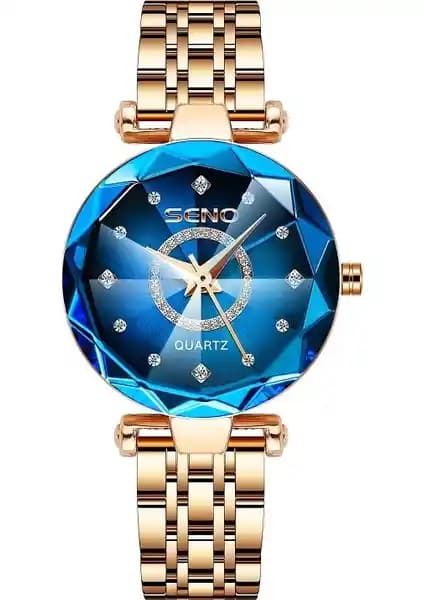 Seno Kadın Altın Kol Saati Modern Tasarım ve Yüksek Kaliteyle Sunuluyor