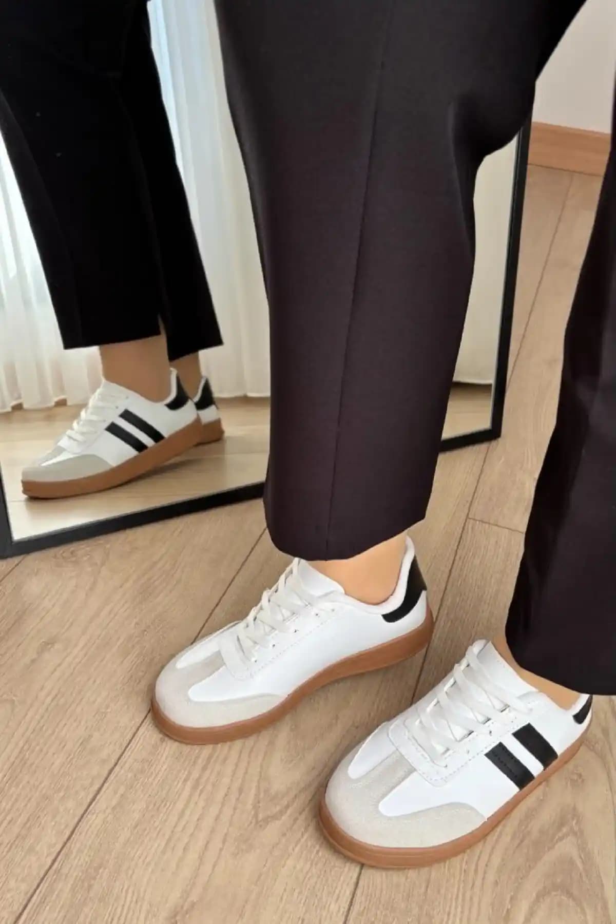 Sornon Unisex Spor Ayakkabı Beyaz Renkli Anatomik ve Rahat Tasarım