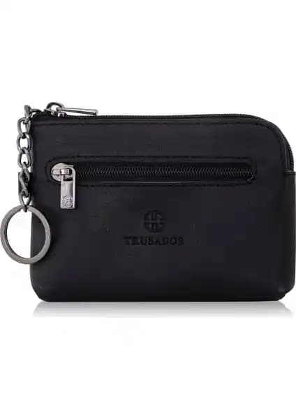 Trusador Milano Siyah Fermuarlı Mini Boy Kese Cüzdan Şıklık ve Güvenlik Sunar